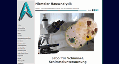 Desktop Screenshot of hausanalytik-baubiologie.de